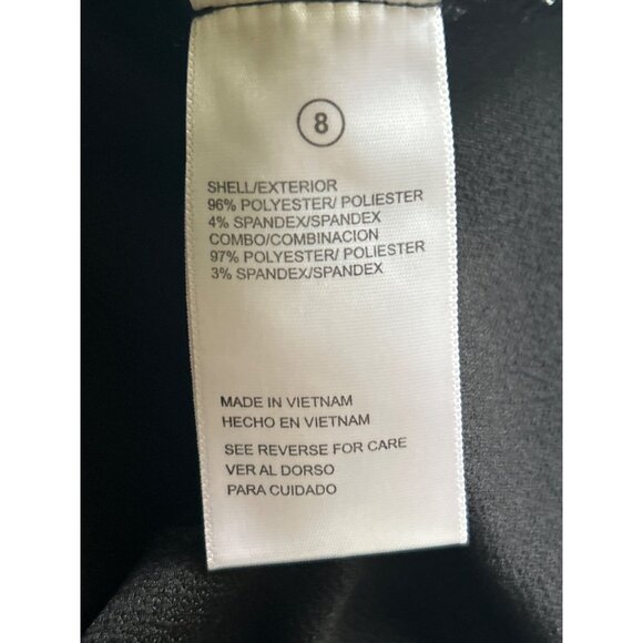 Shelby & Palmer Womens Black & White Floral Peplum Dress Size 8 Office - Picture 9 of 9